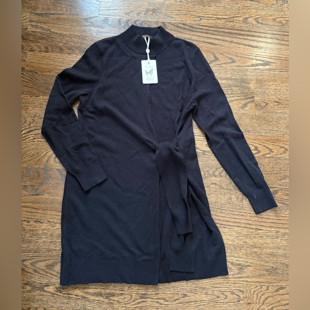 Ted Baker cashmere mini faux wrap dress
